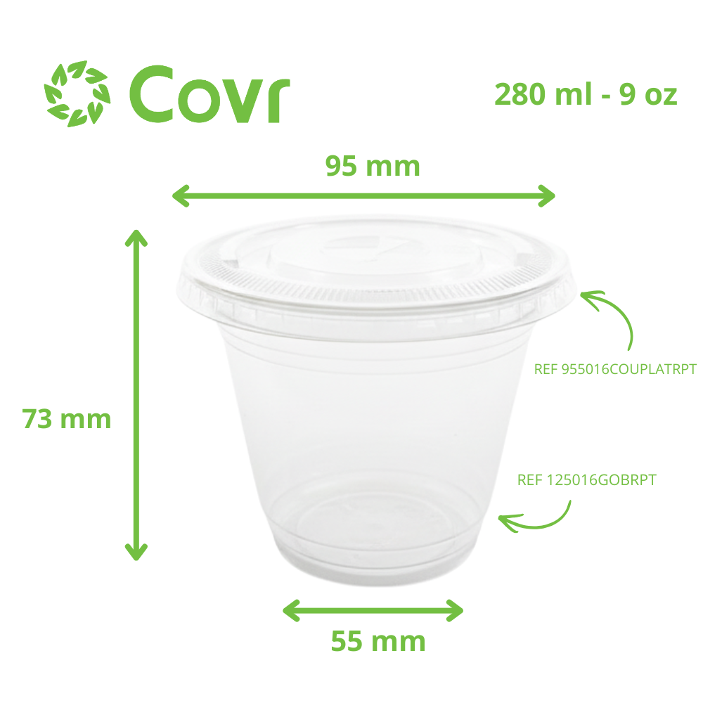 PET plastic dessert jar 9 oz / 250 ml