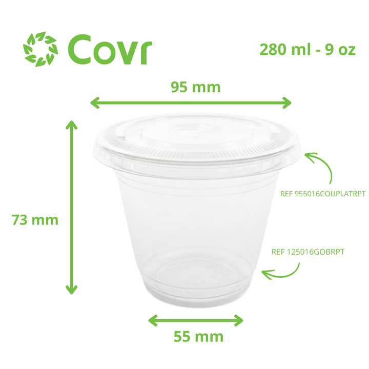 PET plastic dessert jar 9 oz / 250 ml