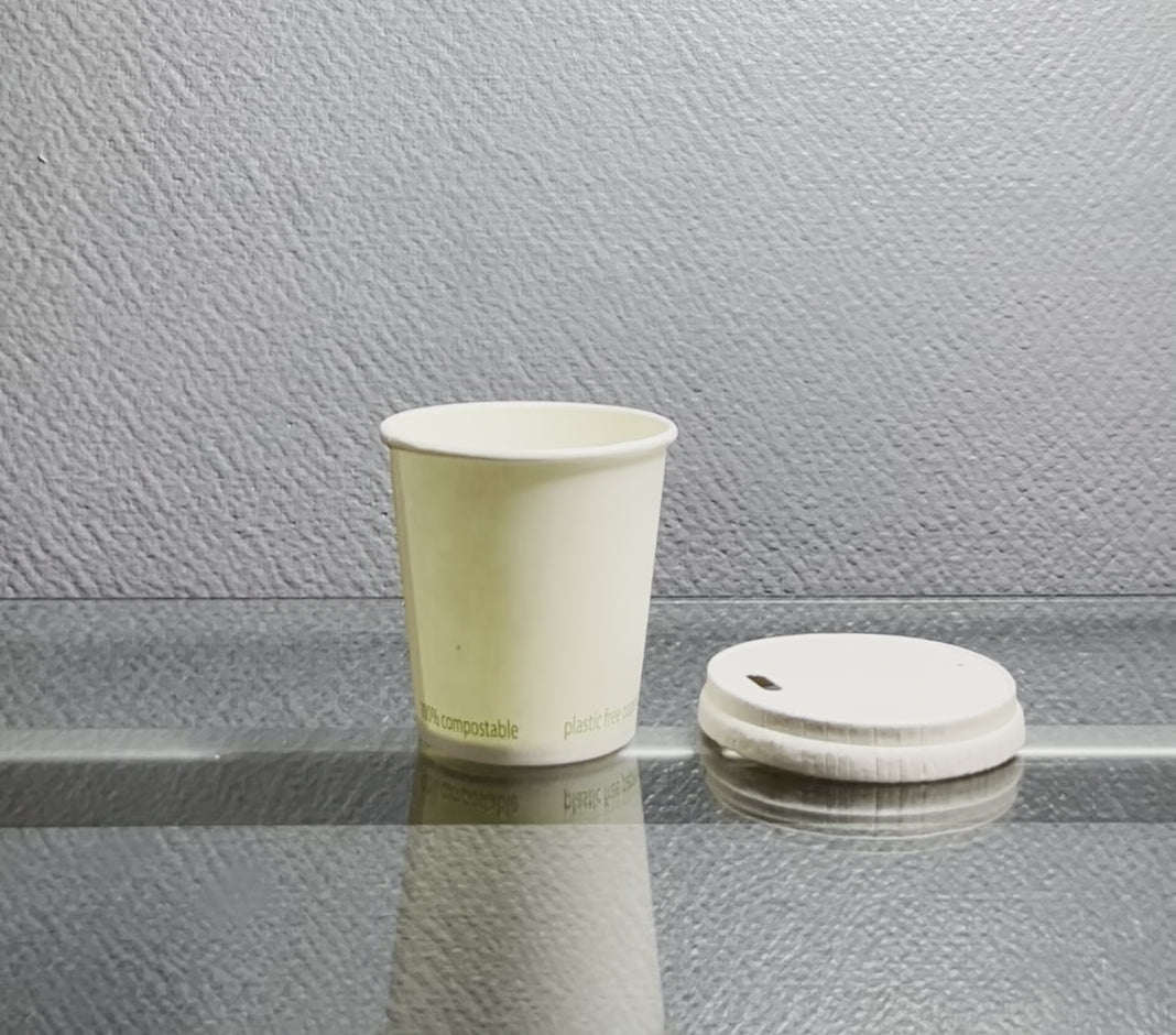 Plastic-free paper cups 10-12 cl / 4oz