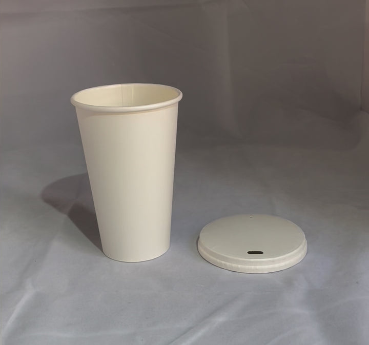 White paper cups 50 cl / 16 oz