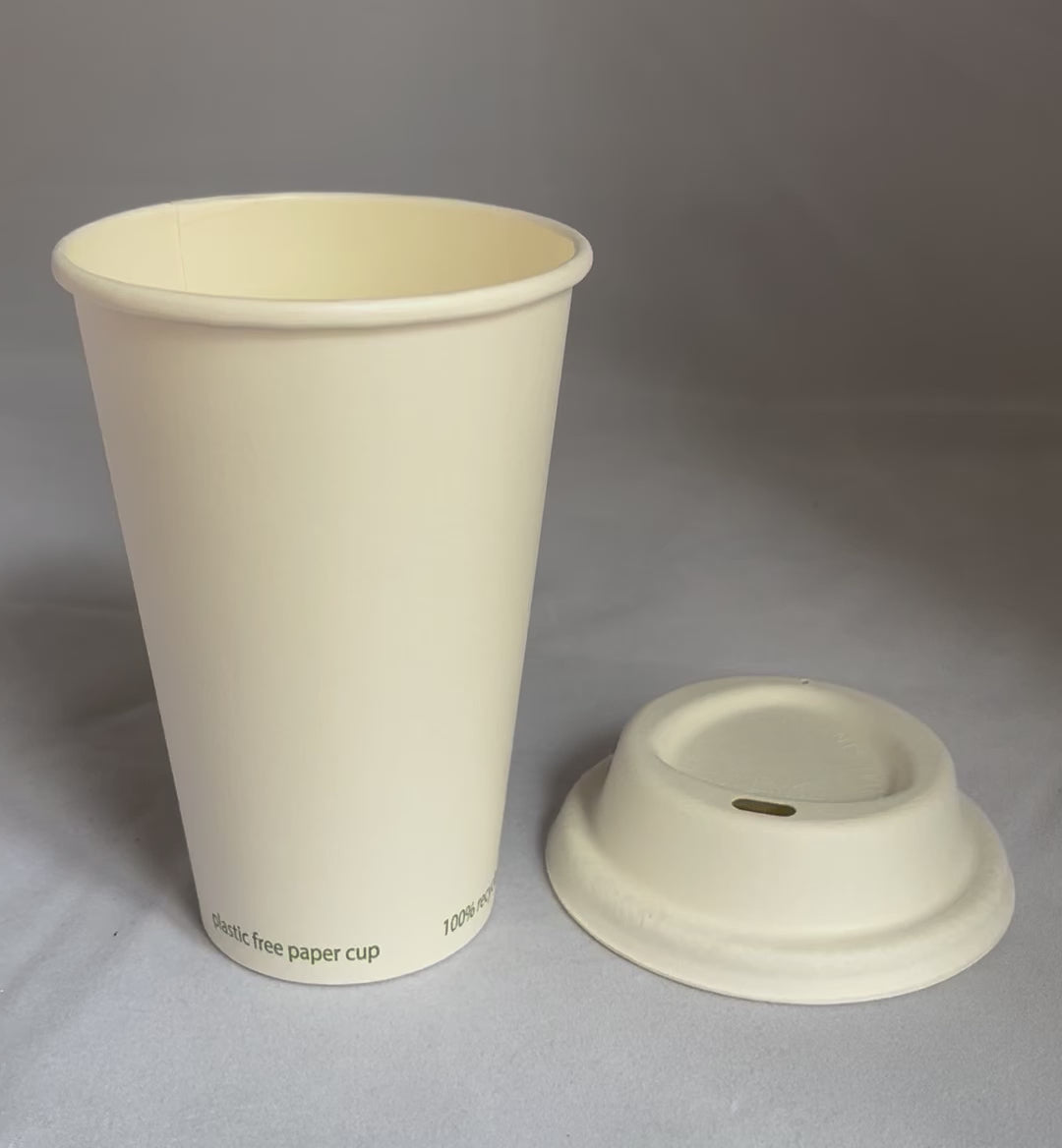 Plastic-free paper cups 33 cl / 12 oz