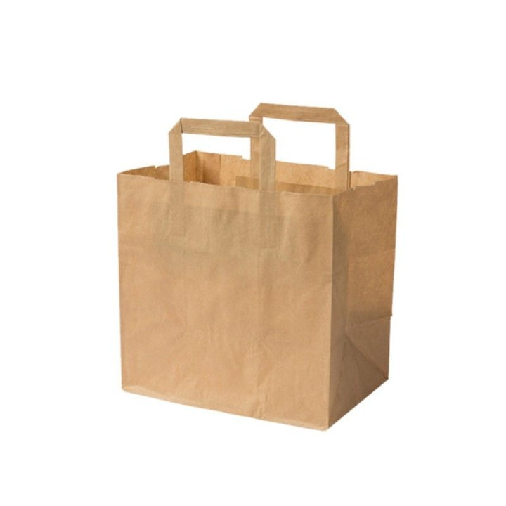 Brown Kraft paper bags 26+17x27 cm 80 gr (250 units)