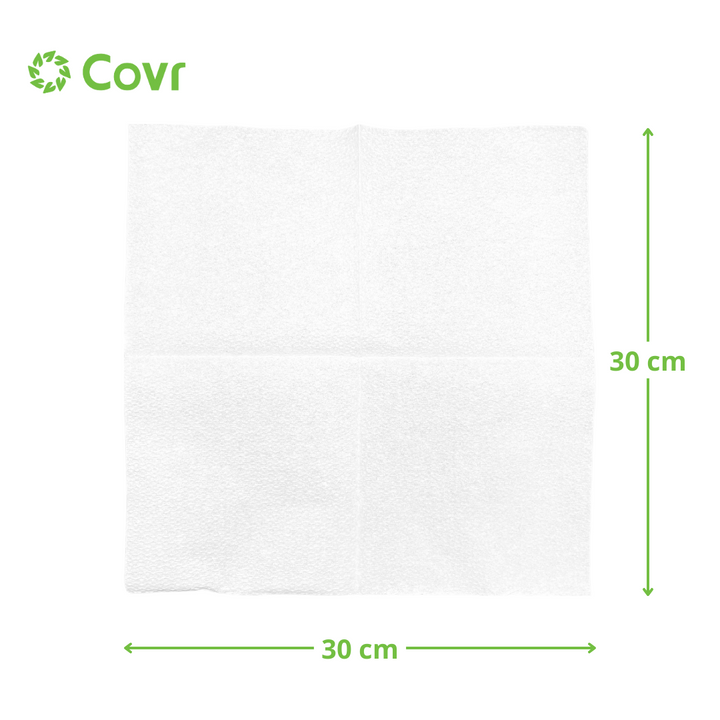 Serviettes blanches 1 pli 30x30 (5040 unités)