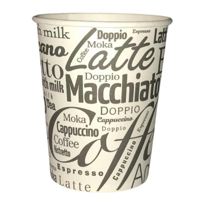 Vaso de cartón 18 cl / 6 oz Decoración café