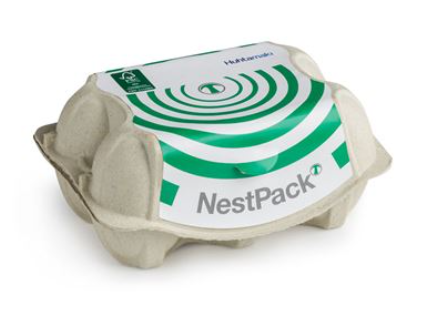 Cajas de huevos de celulosa moldeada 2x6 NestPack  